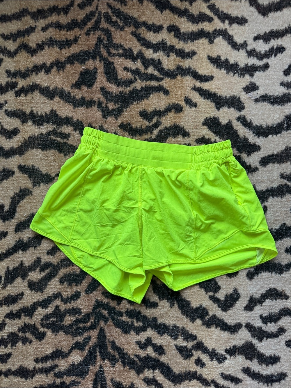 lululemon athletica Neon Lime Running Shorts